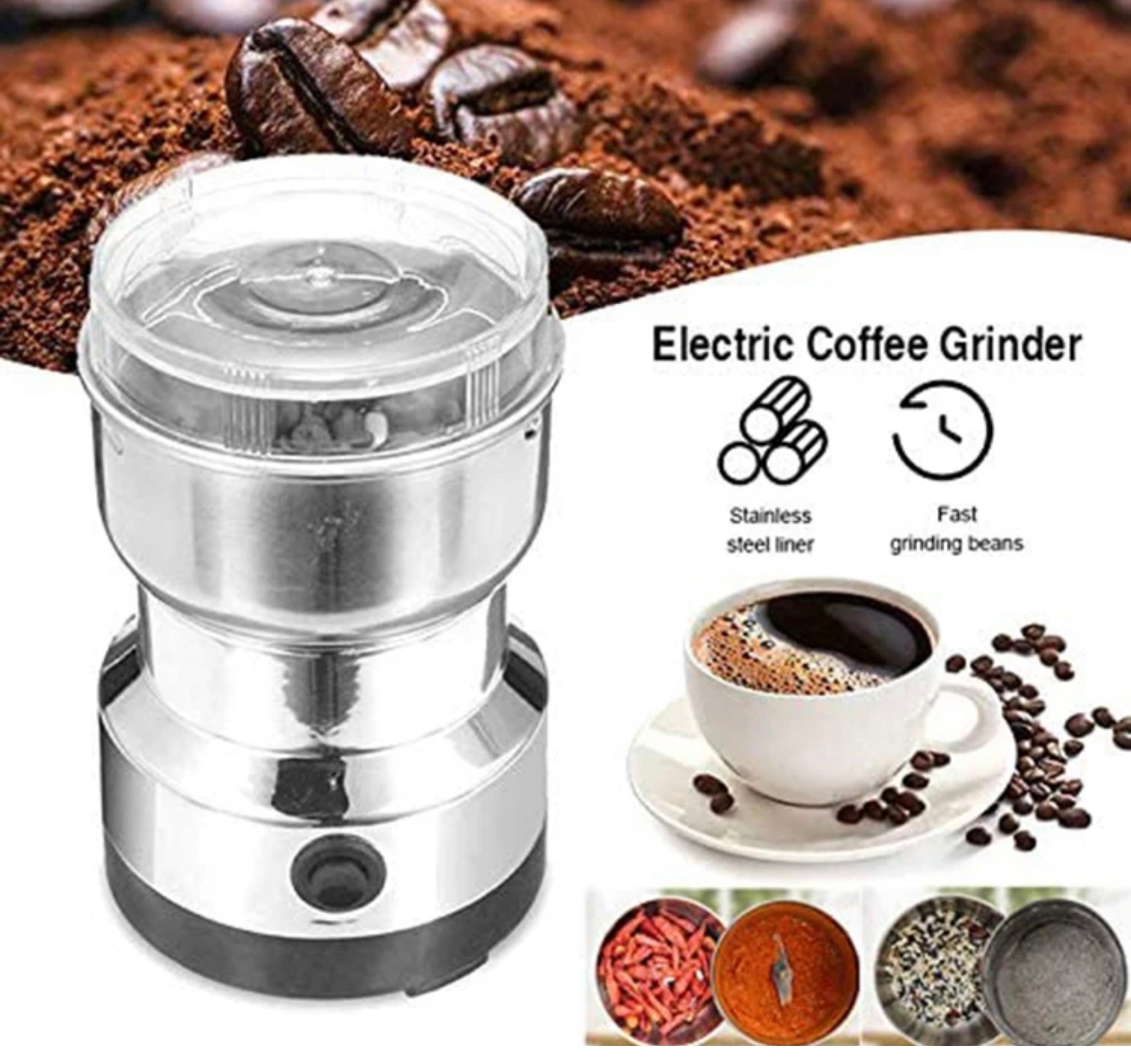 El molino eléctrico ideal para café, chiles, especias y más. ¡Perfecto para casa o negocio!