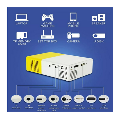 Mini Proyector Portatil HD Portatil LED.  CREA TU CINEMA en la comodidad de tu casa o donde quieras!!!