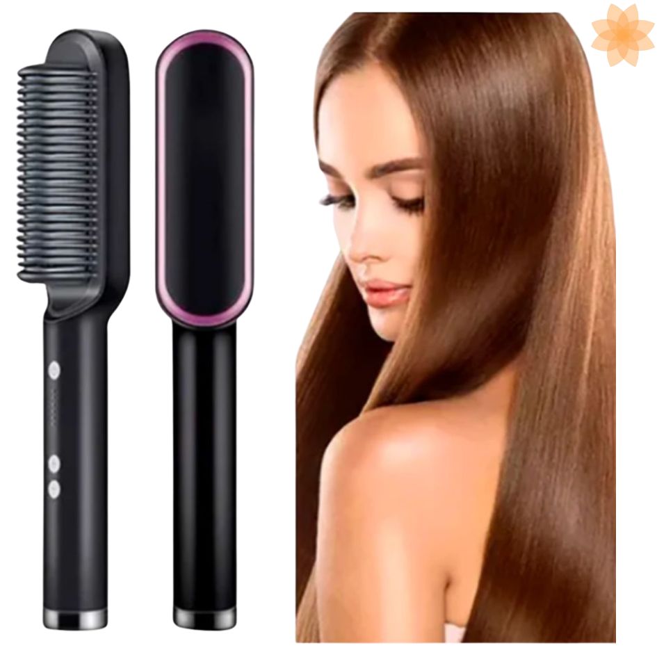 "¡Transforma tu Cabello en Movimiento! Cepillo Alaciador Portátil Cerámico - Sin Frizz y en Varios Colores para un Estilo Perfecto 👌 en Cualquier Momento" 😎